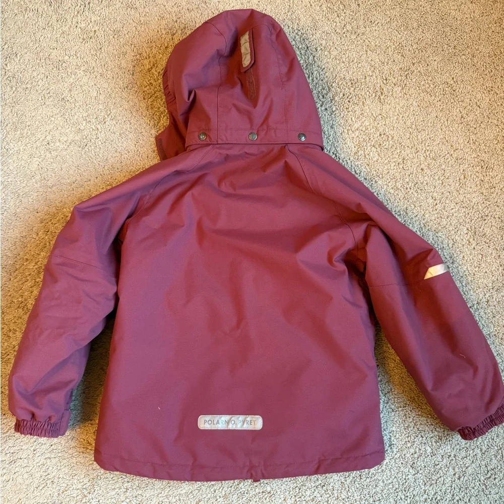 Polarn O. Pyret Rose Maroon Hooded Puffer Jacket